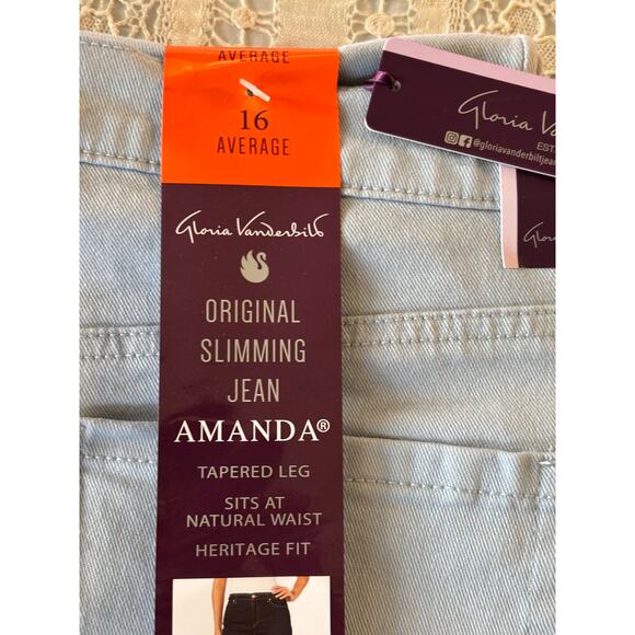 Gloria Vanderbilt Amanda Jeans SIze 16 NEW - Picture 7 of 9